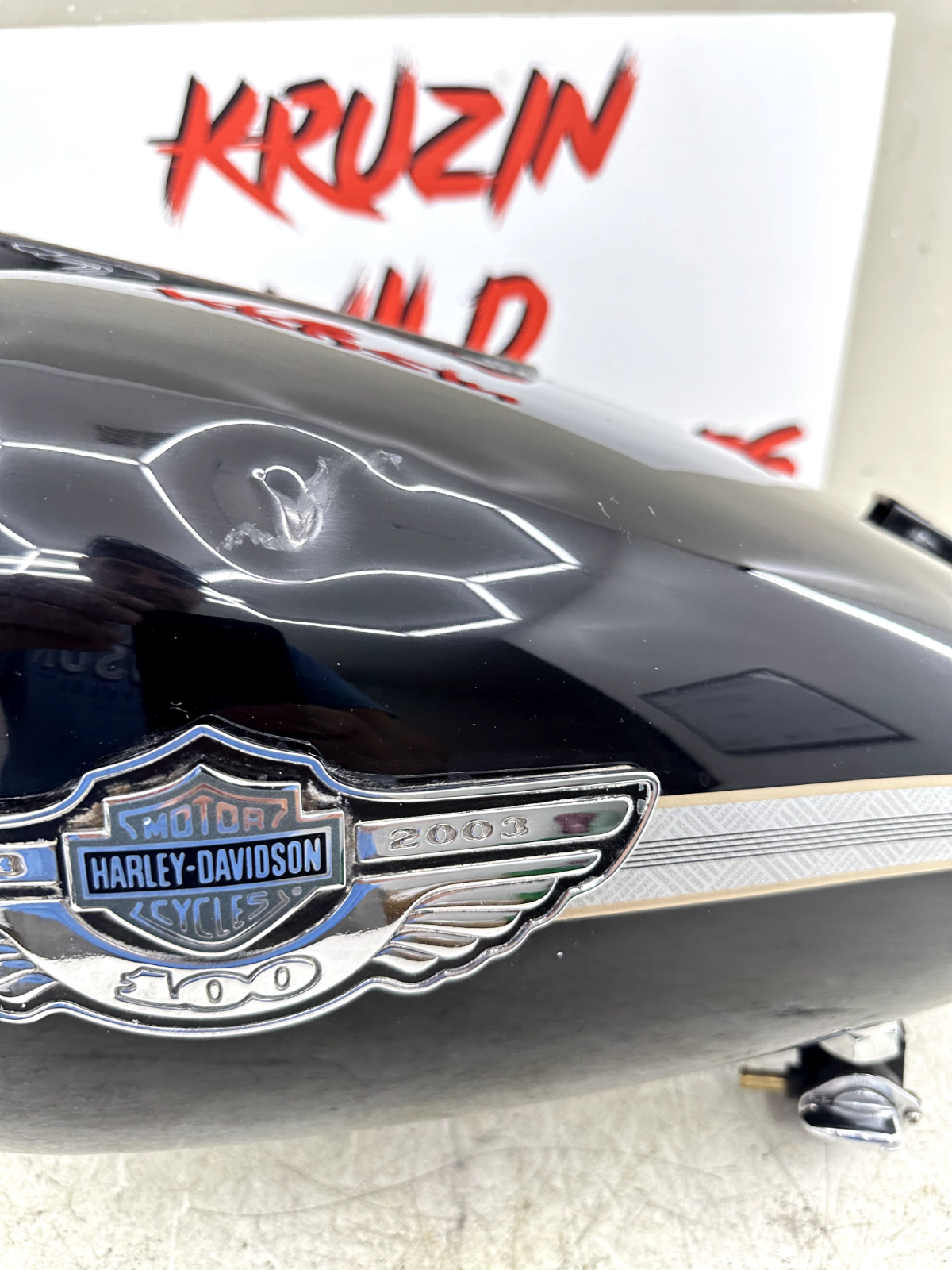 2003 HARLEY ELECTRA GLIDE  100 Anniversary Gas Fuel Tank Carburated Black