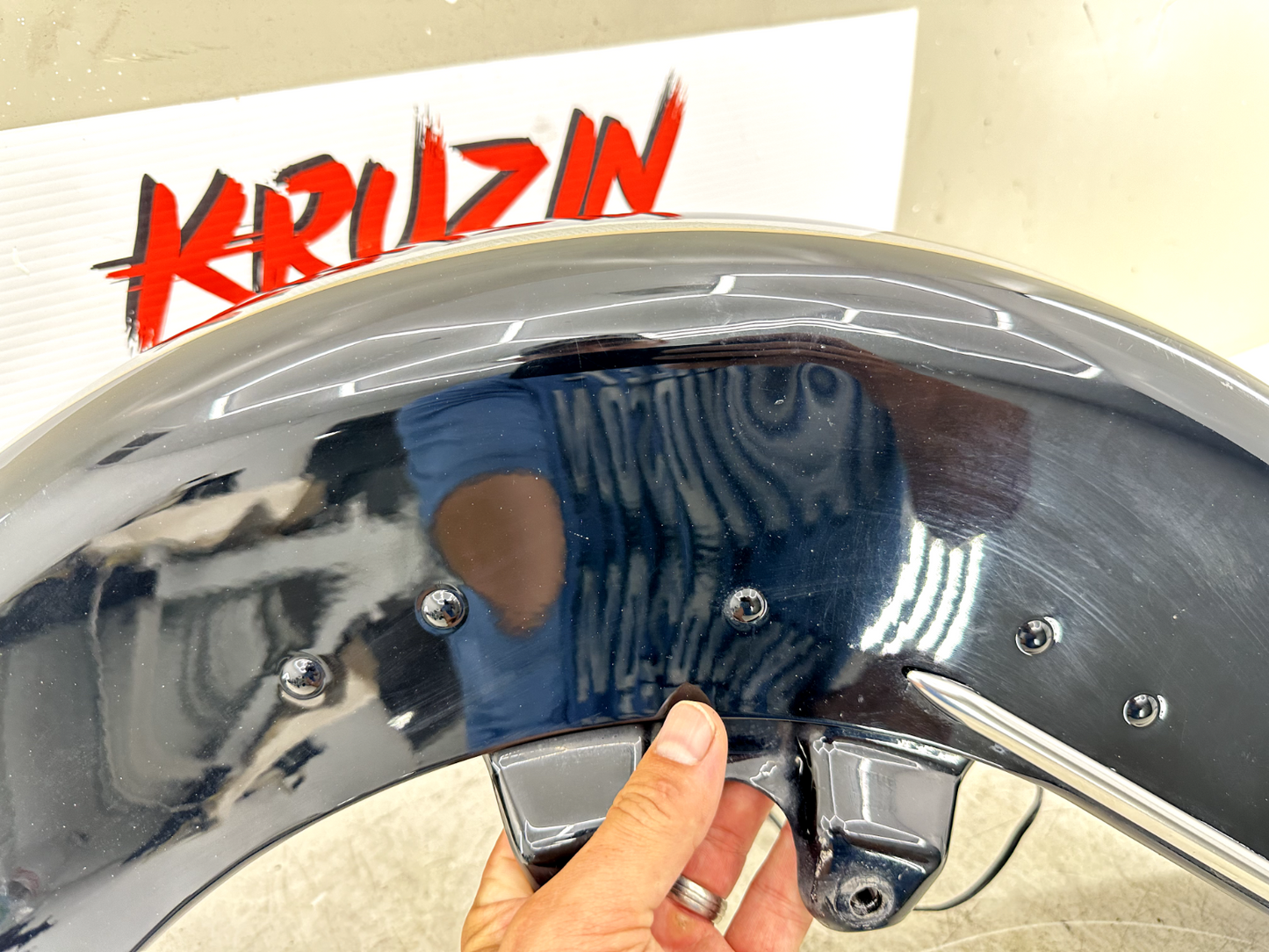 2003 HARLEY ELECTRA GLIDE classic Front Fender Black Anniversary Paint