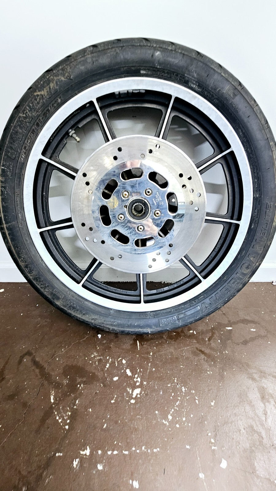 1995 HARLEY DYNA CONVERTIBLE 19x2.15 Front Wheel Rim Tire Dual Brake Rotor