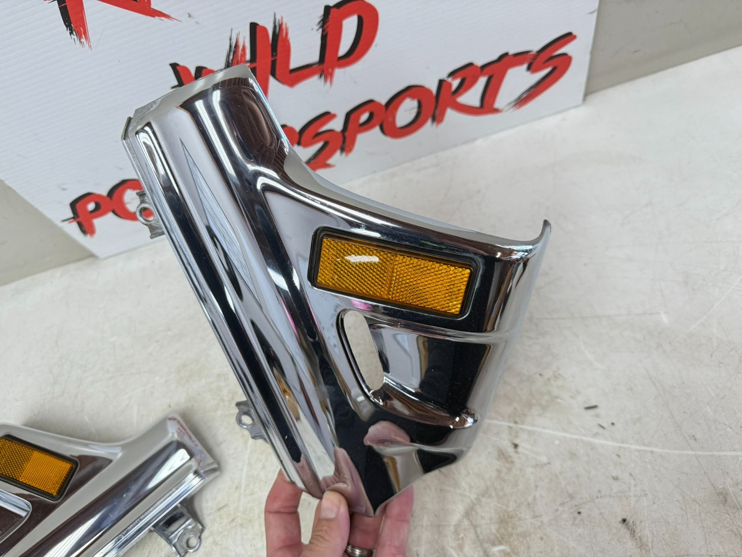 2002 Honda Goldwing GL1800 Front Fender Wheel Fork Cover Set Chrome