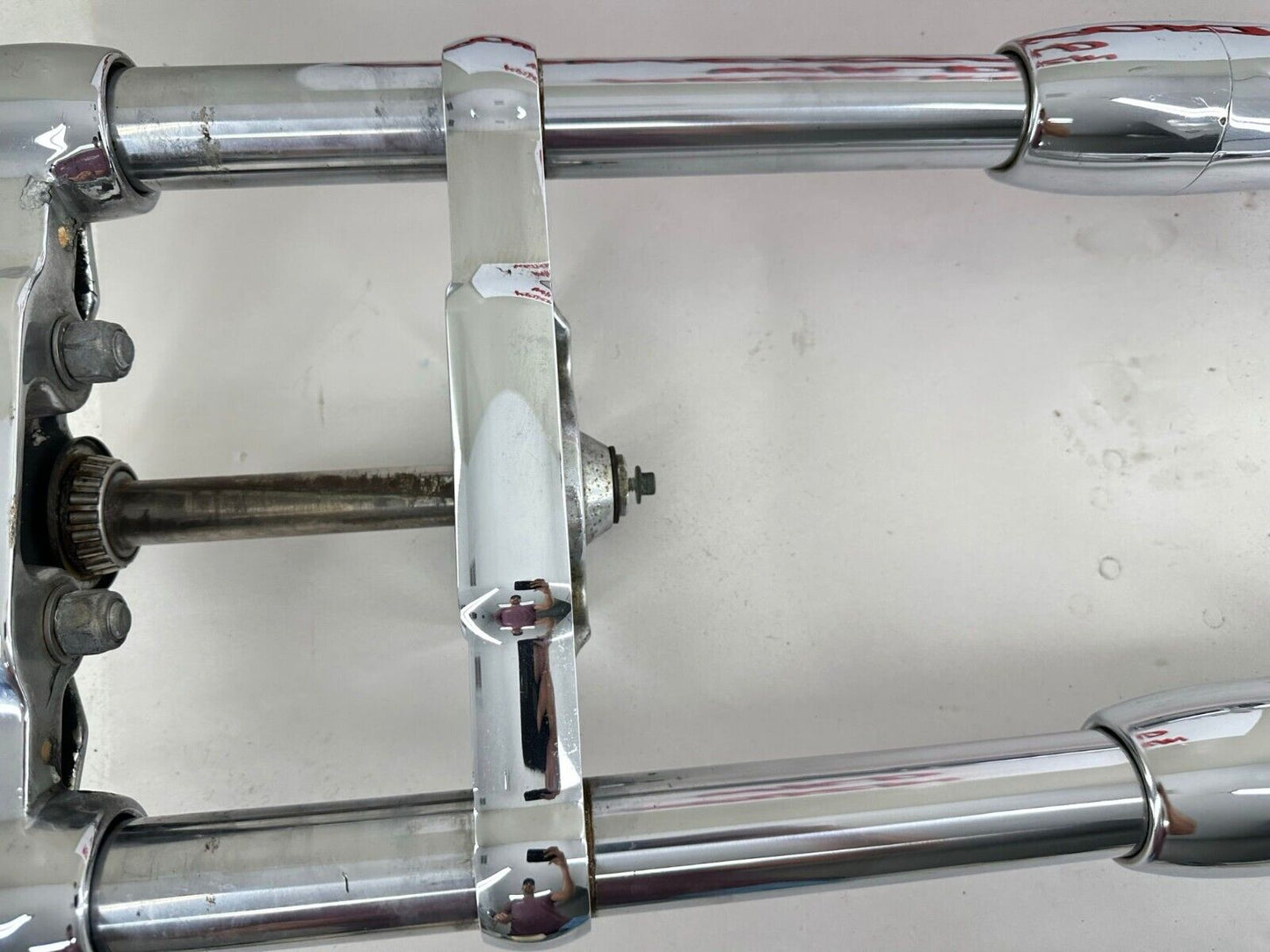 2003 HARLEY SOFTAIL DEUCE Chrome Front Forks Triple Clamps
