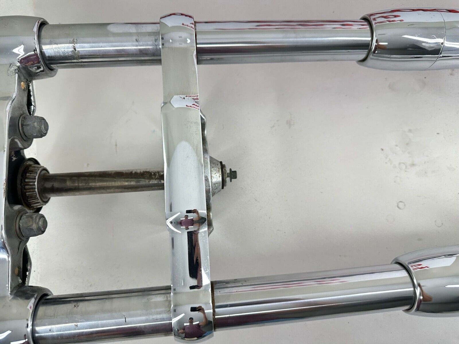 2003 HARLEY SOFTAIL DEUCE Chrome Front Forks Triple Clamps