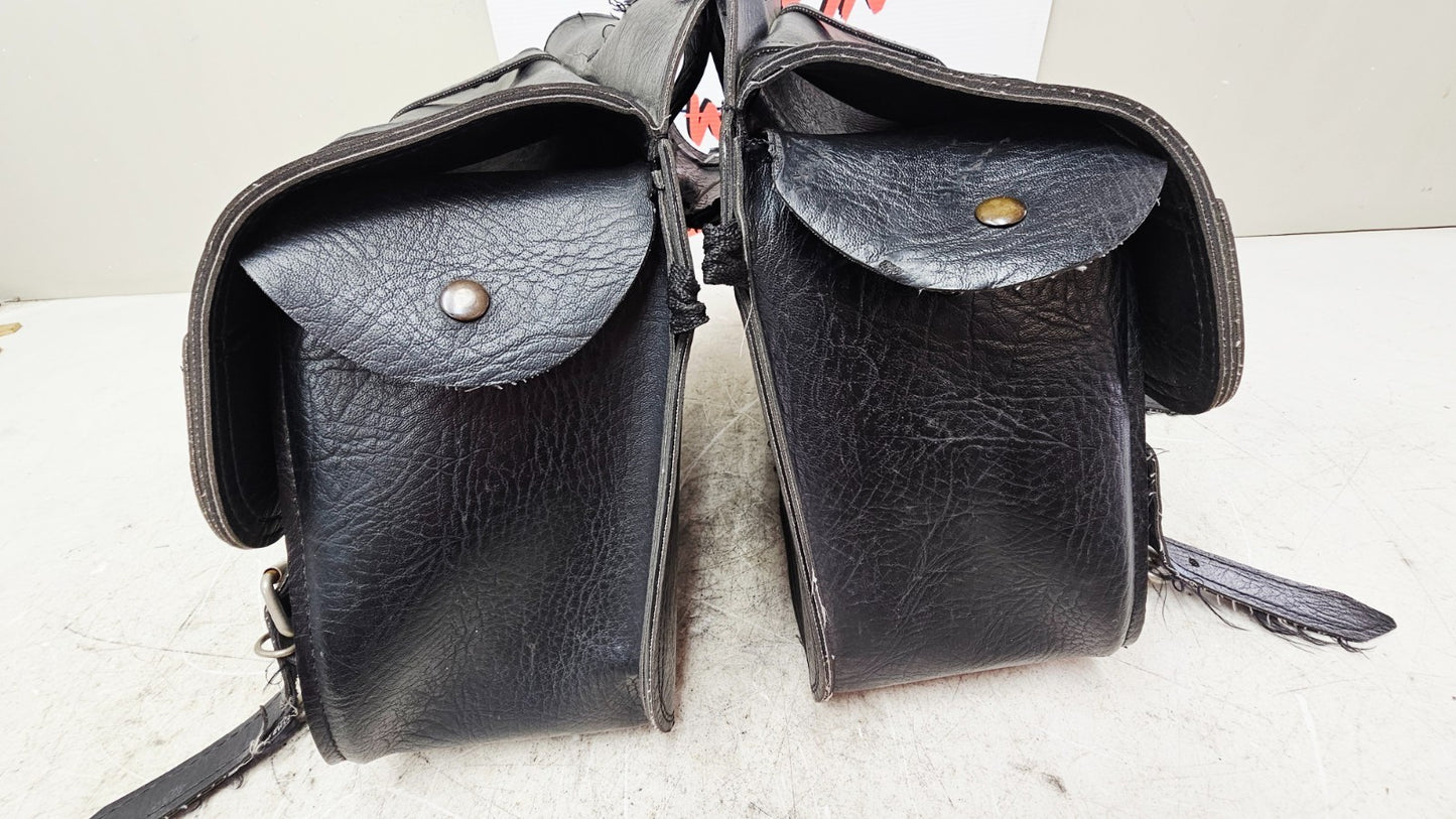 1990 Harley FXR FXRT FXRD FXRS FXLR FXRC Leather Saddlebags Throw Over