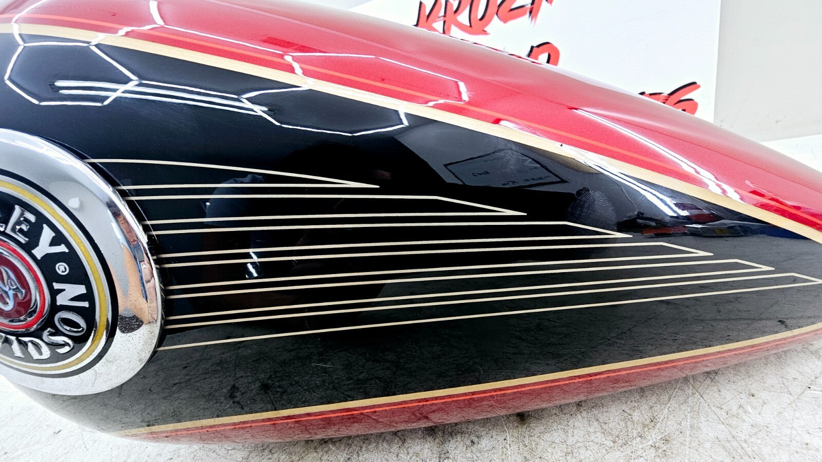 1998 HARLEY FLH ELECTRA GLIDE Gas Fuel Tank EFI Fuel Injected RED OEM HD NO DENT