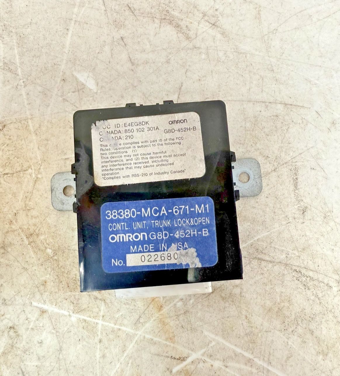 2002 Honda Goldwing GL1800 Trunk Lock Open Control Unit Module