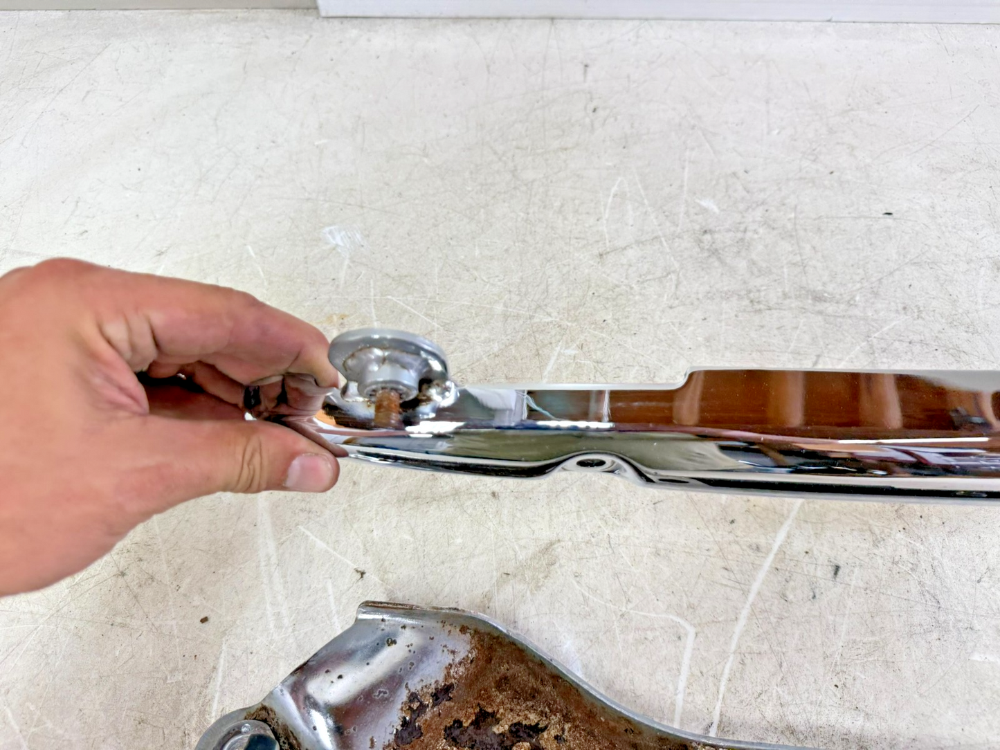 2001 HONDA VALKYRIE INTERSTATE Rear Fender Frame Bar Trunk Bracket Chrome