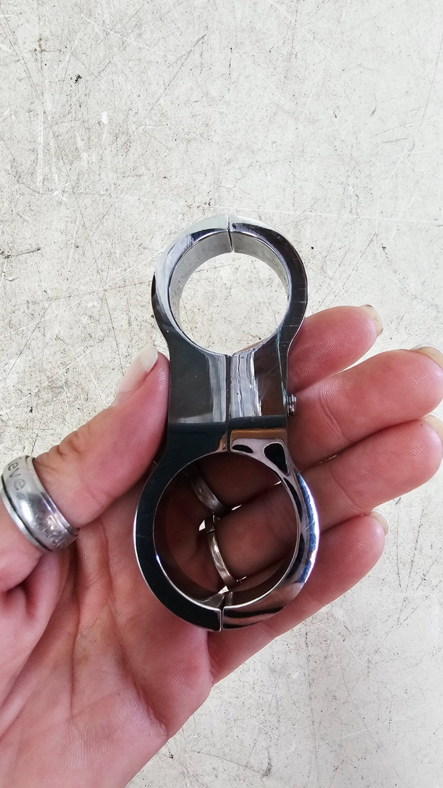 1993 HARLEY SOFTAIL Chrome Oil Cooler Mounting Separator Clamp