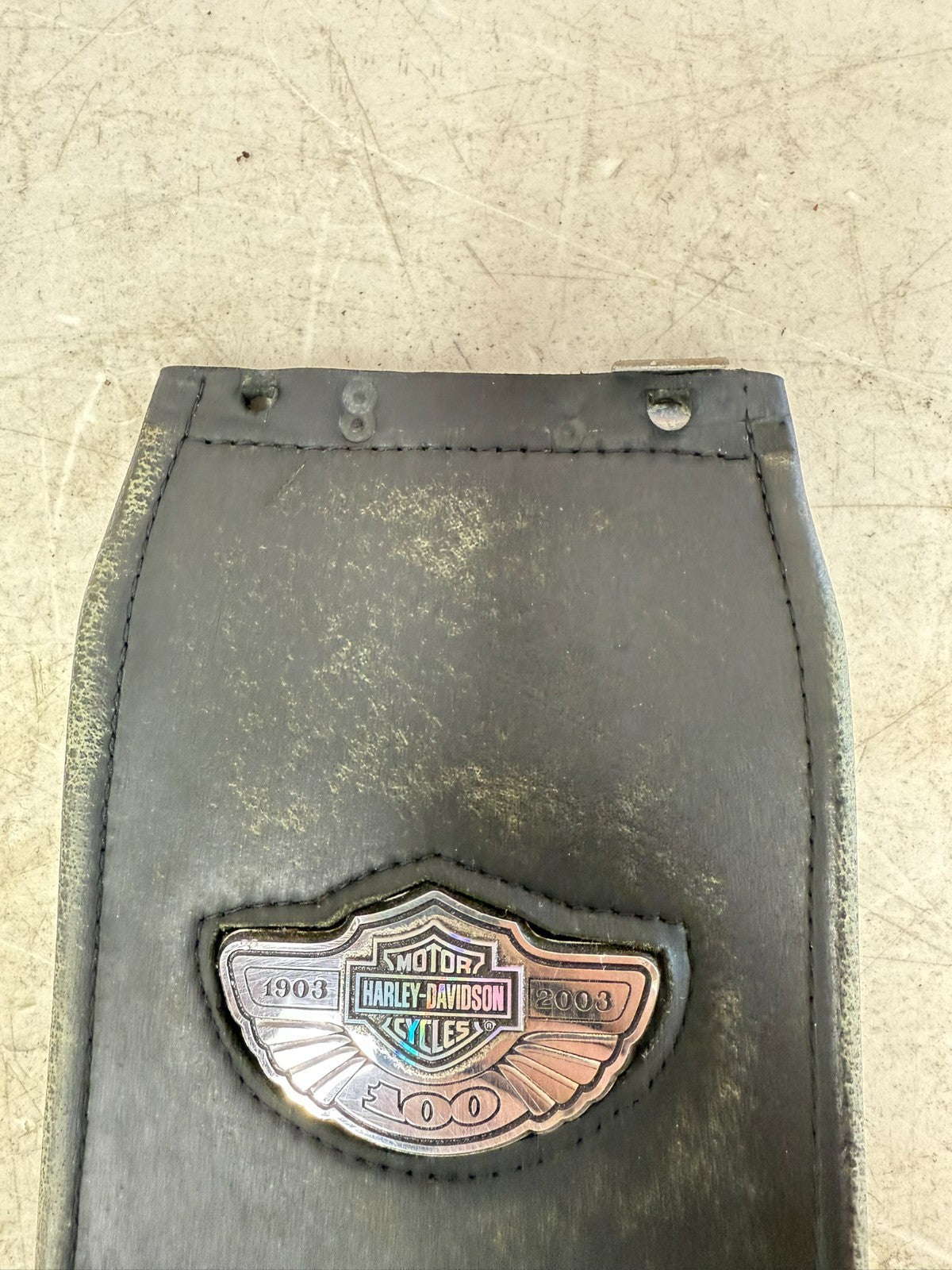 2003 HARLEY DYNA WIDE GLIDE Gas Fuel Tank Dash Bib Leather 100th Anniversary