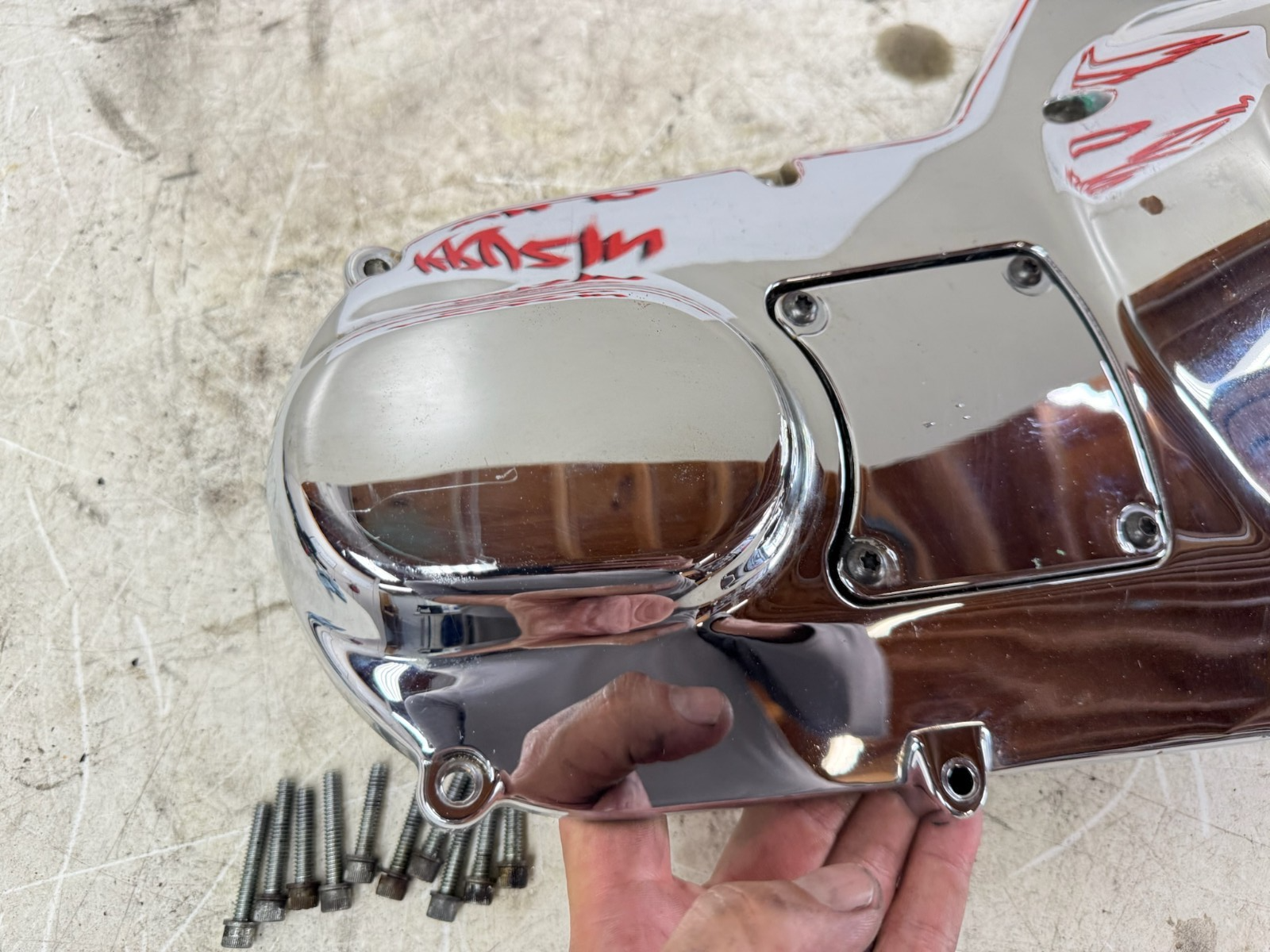 1995 HARLEY FLH ELECTRA GLIDE Outer Primary Clutch Cover Housing Live To Ride