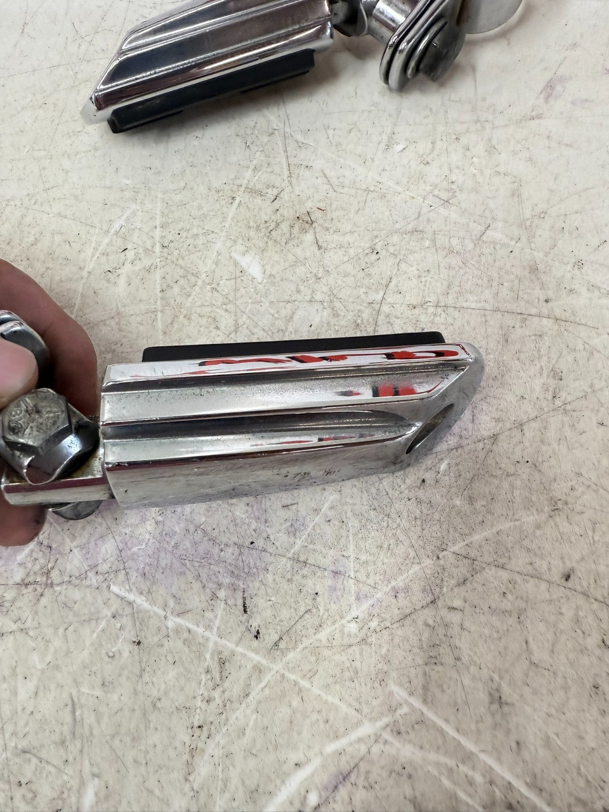 2003 HARLEY ELECTRA GLIDE Chrome Highway Footpeg Rest Pads & MTG Hardware