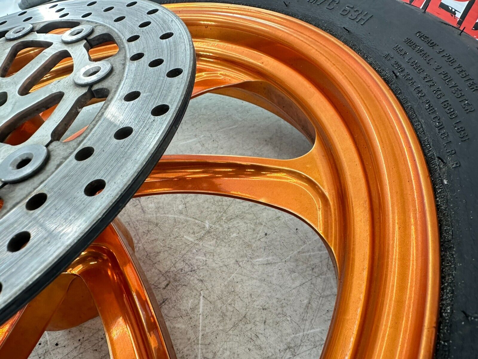 2006 Victory Kingpin 18x3 Front Wheel Rim/Orange