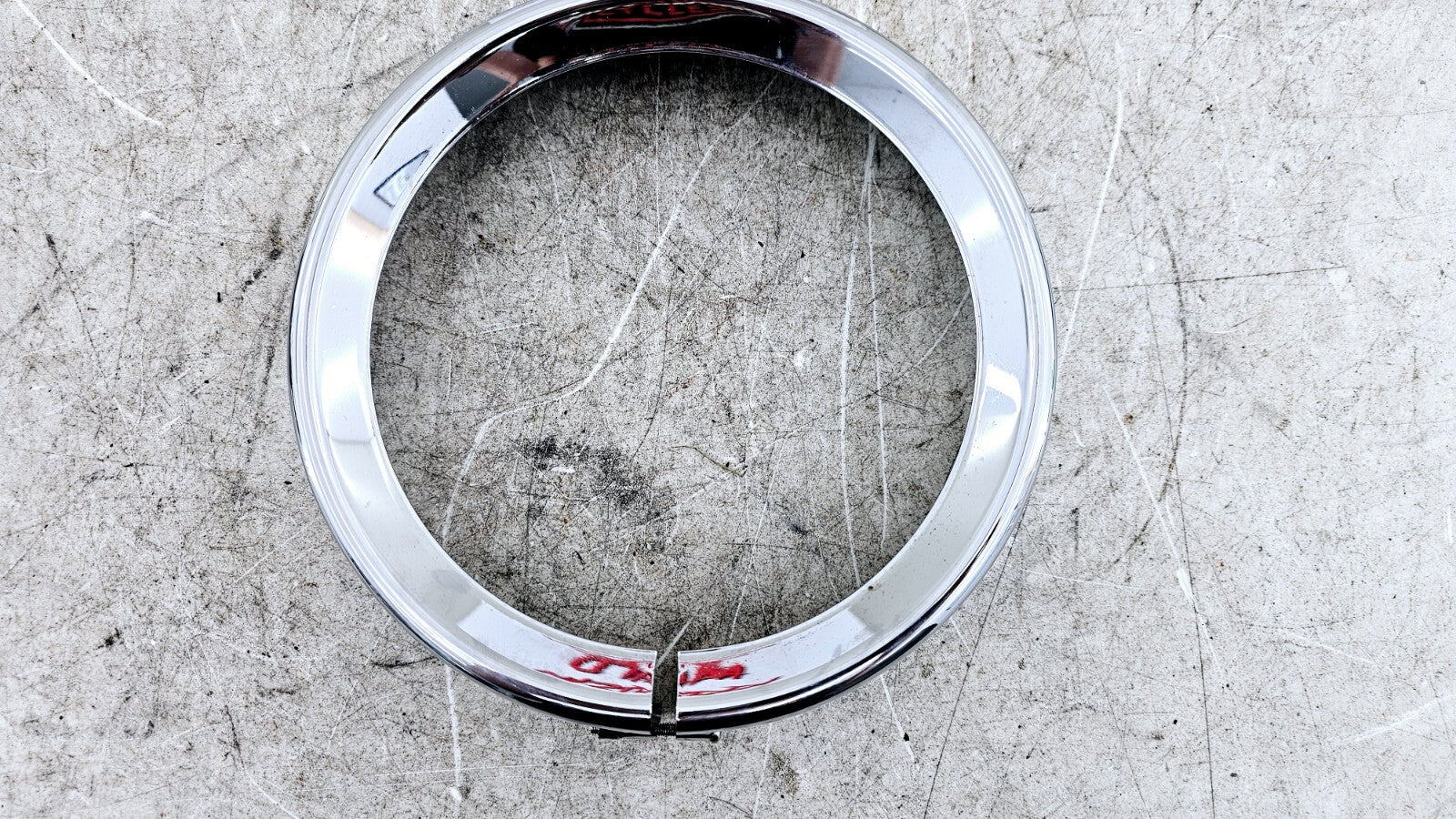 1998 HARLEY FLH ROADKING Headlight Chrome Trim Ring Cover + MTG Bracket