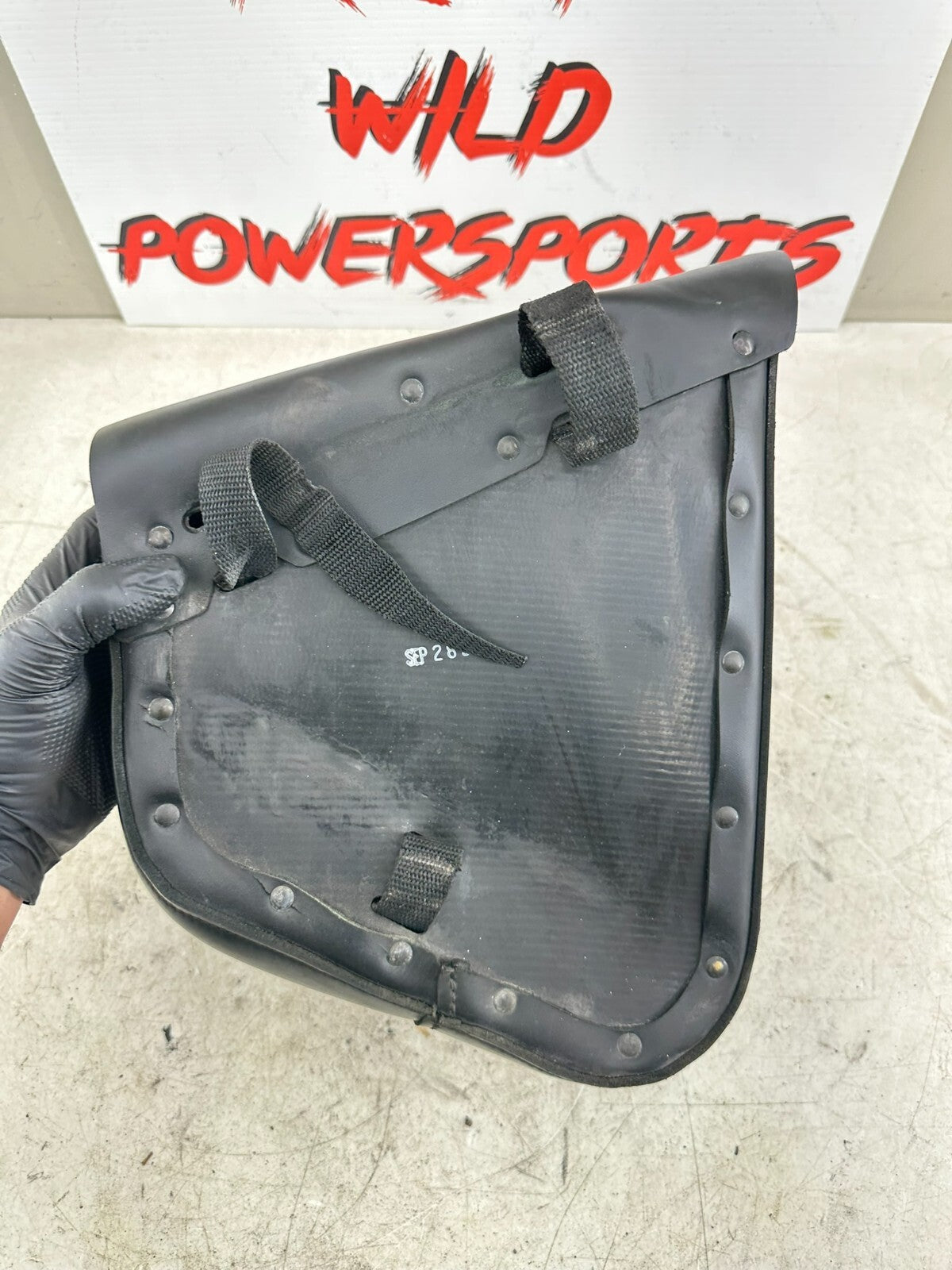 2001 HARLEY SOFTAIL OEM HD Leather Left Side Swingarm Saddlebag Storage Bag