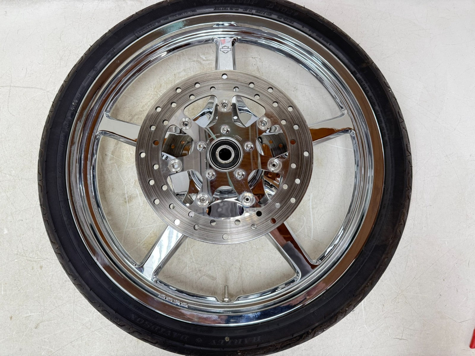 2003 HARLEY DYNA WIDE GLIDE 21" Thunder Star Front Wheel Full Chrome Rim NICE