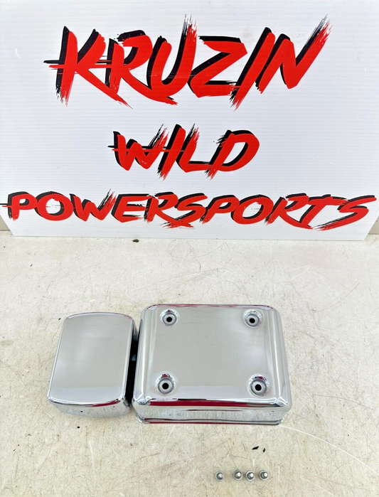 1999 HARLEY DYNA Chrome Left Ignition Coil ECM Fuse Box Cover
