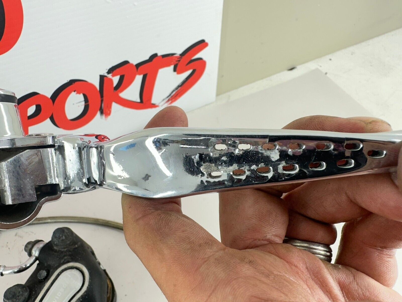 2003 HARLEY SOFTAIL Chrome Front Brake Master Cylinder + Caliper
