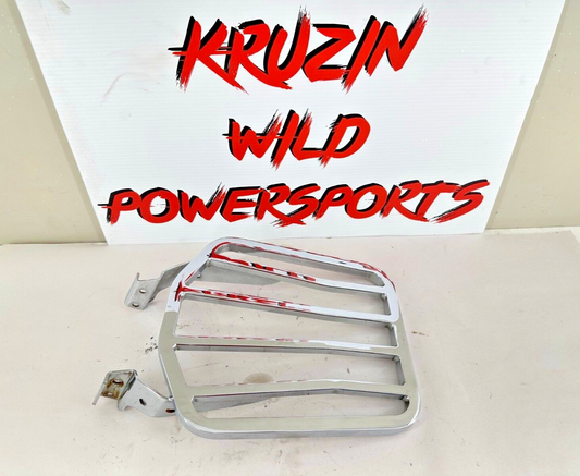 2003 HARLEY SOFTAIL Chrome Luggage Rack Sissy Bar Passenger Backrest