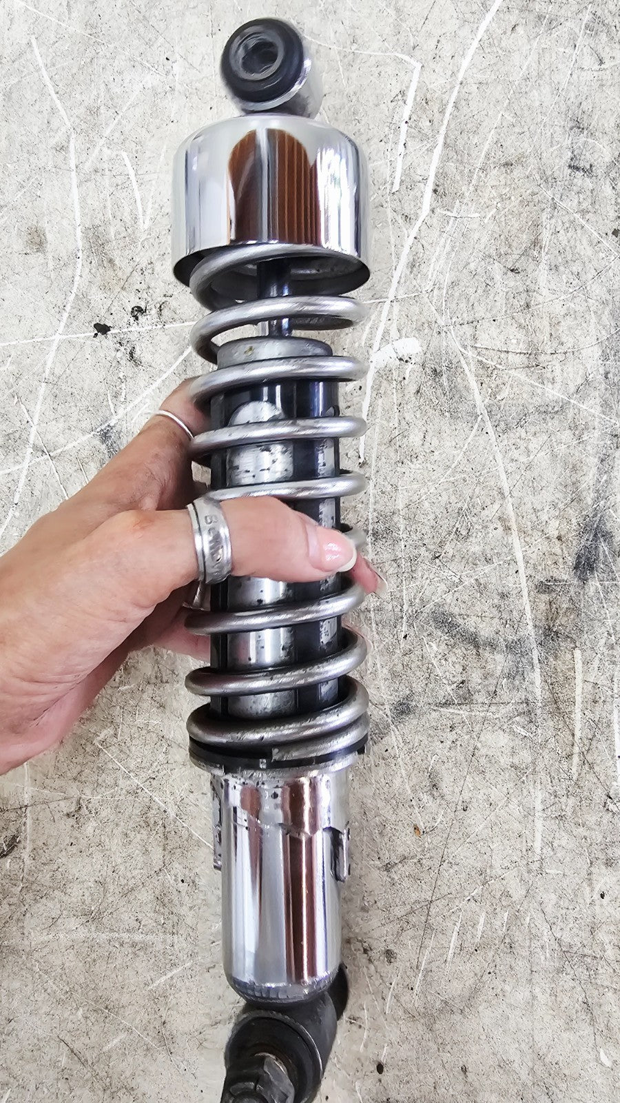 2001 Harley Davidson Sportster Rear Shocks Suspension Chrome OEM