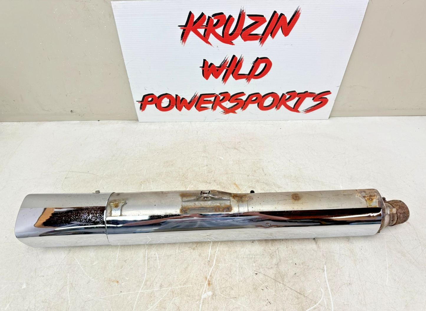 2002 Honda Goldwing GL1800 Left Exhaust Pipe Muffler Slip On Can Silencer