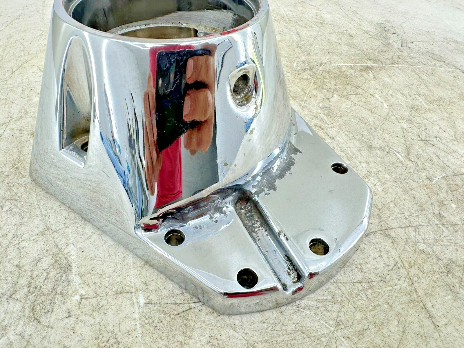 1995 HARLEY SOFTAIL Chrome Engine Motor Right Side Cam Nose Cone Cover 25266-93A