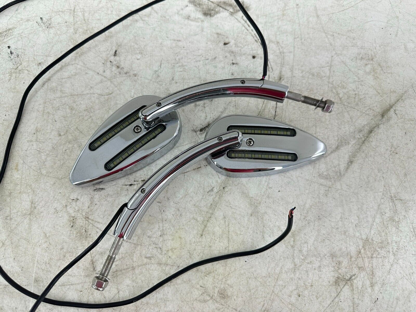 2004 HARLEY ELECTRA GLIDE Custom Dynamics Right Left Mirrors w/ Turn Signals