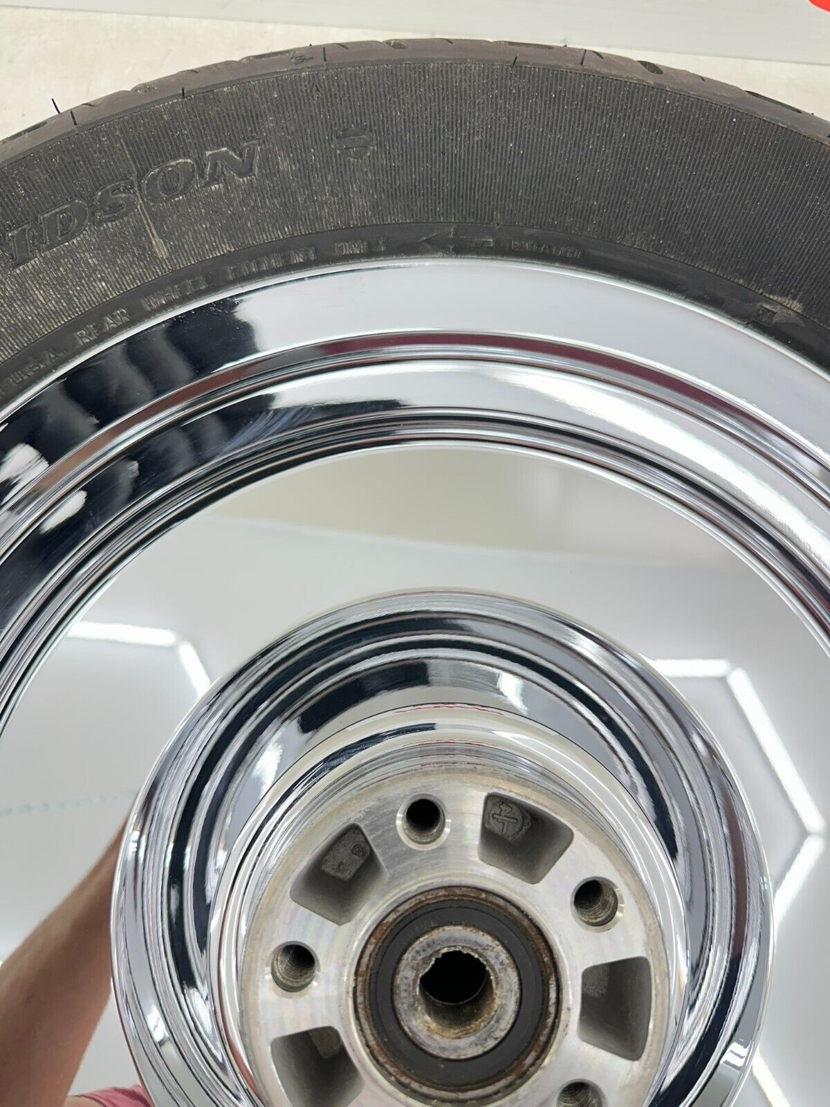2002 HARLEY DYNA LOW RIDER Solid Chrome Rear Wheel Rim Tire FITS 2000 Up HD