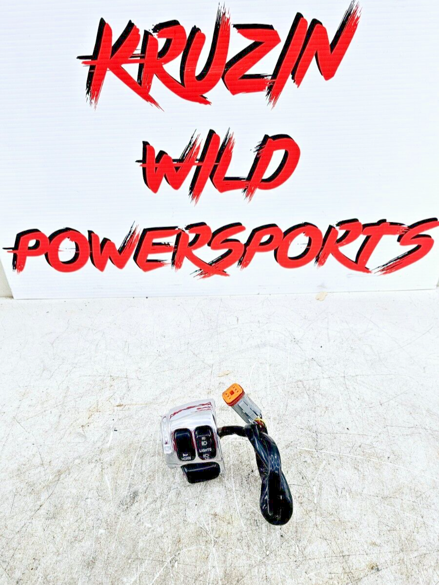 1998 HARLEY FLH ROADKING Left Controls Switch Chrome Housing Horn Turn Buttons