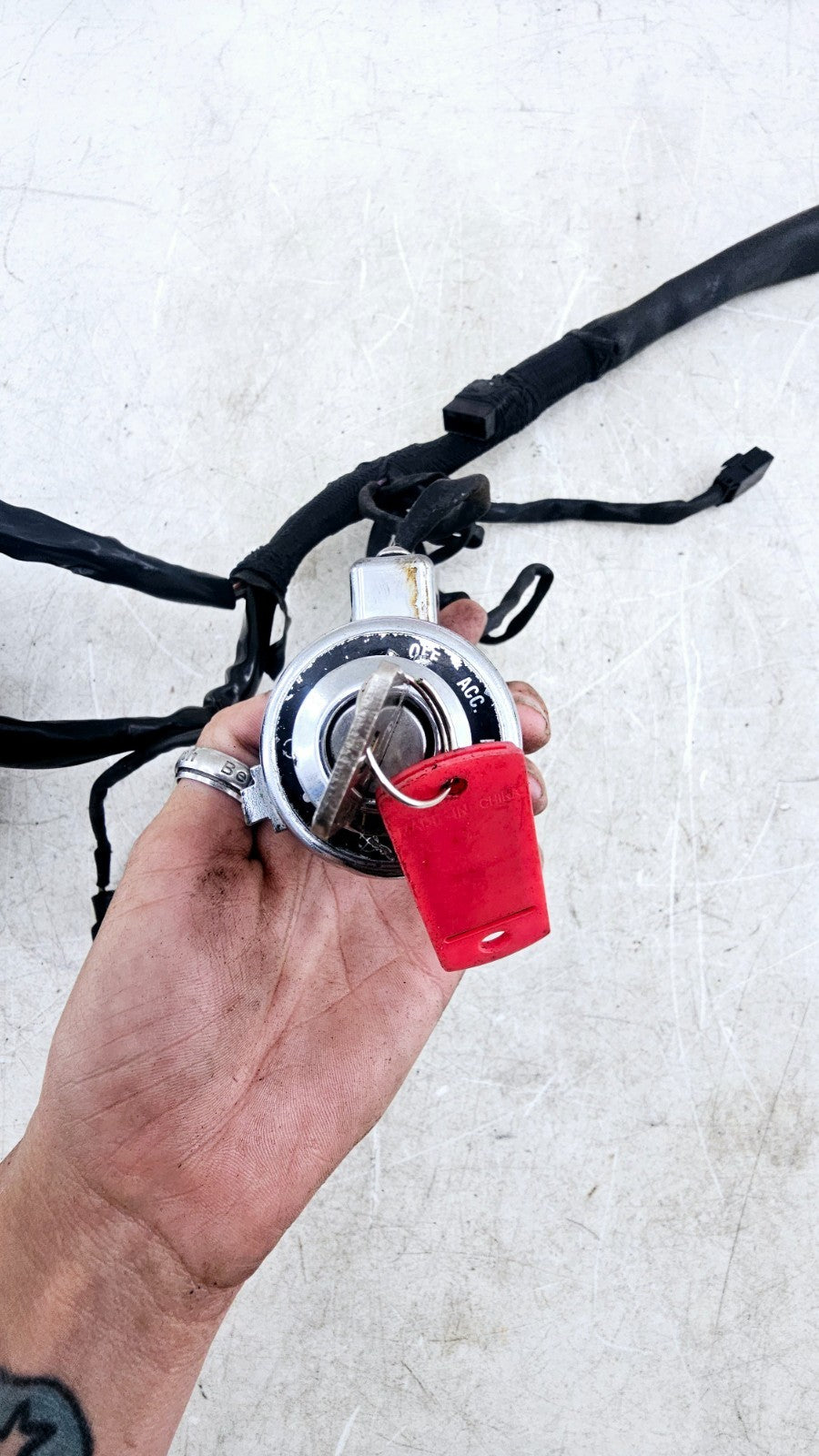 2001 Harley Davidson Sportster Headlight Wiring Harness + Ignition Switch w/ Key