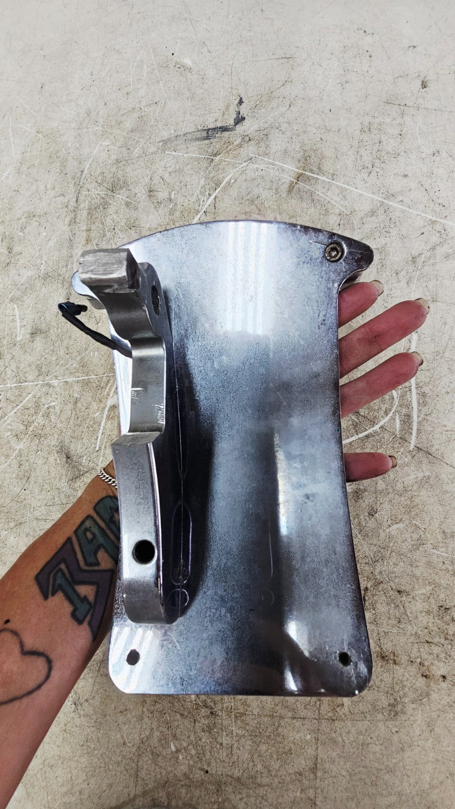 1996 HARLEY SOFTAIL Side Mount License Plate Tag Light Mount Bracket