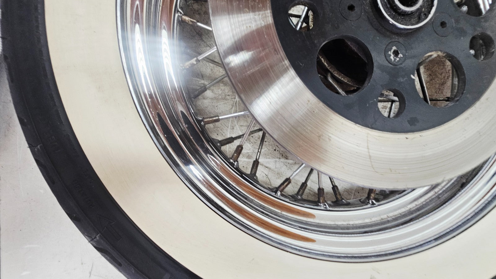 1990 Harley FXR FXRT FXRD FXRS FXLR FXRC Rear Wheel Rim Tire Chrome 16x3