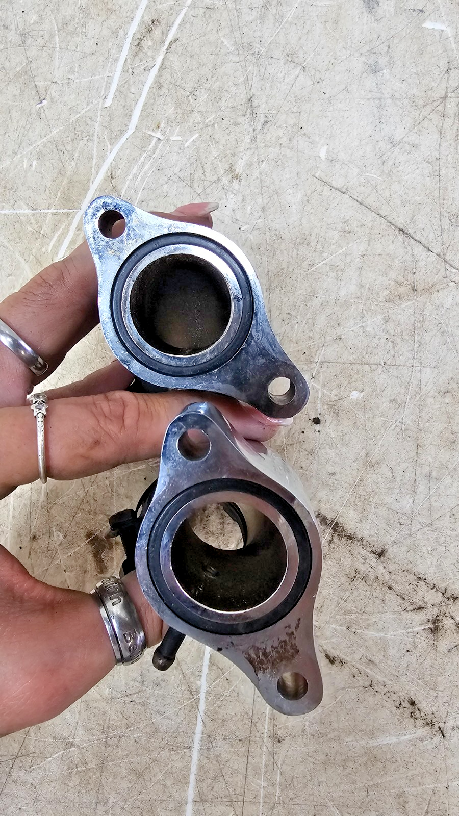 2000 HONDA VALKYRIE INTERSTATE Chrome Carb Carburetor Intake Manifold Runner Tub