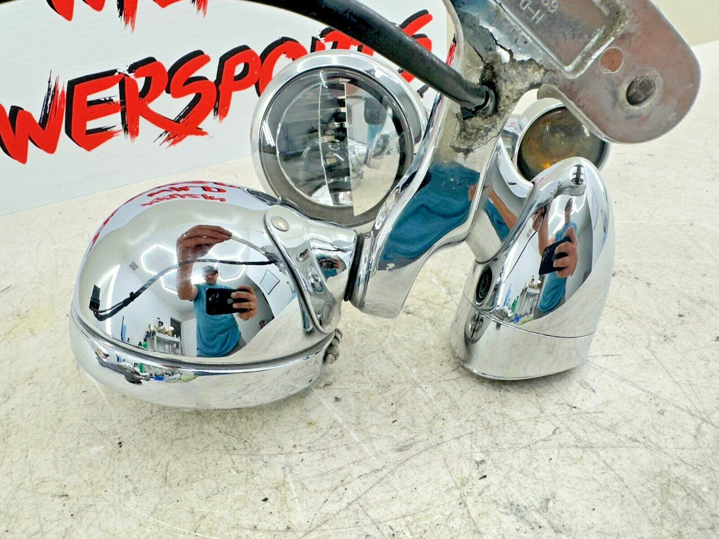 2007 Harley Electra Glide CVO Chrome Fog Highway Turnsignal Light Bar Track Line