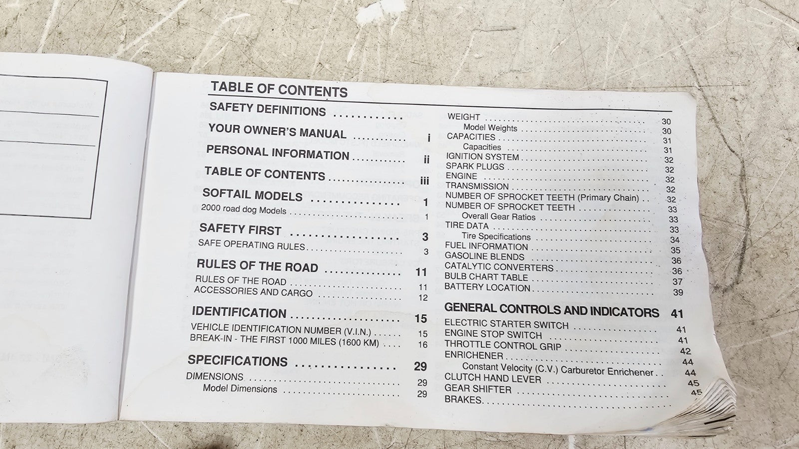 2000 HARLEY SOFTAIL DEUCE Owner Manual User Guide