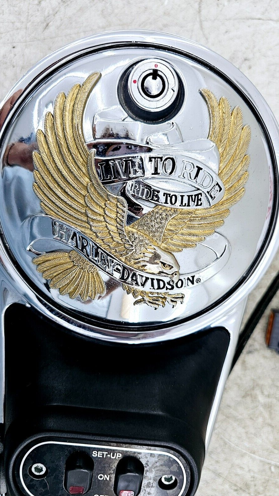 1998 HARLEY FLH ELECTRA GLIDE Gas Tank Console Dashboard Dash w/ Cap Lid Live To