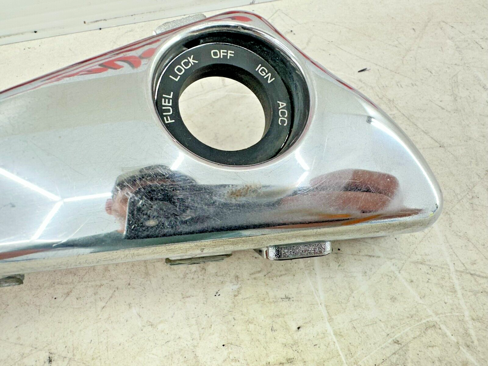 2003 Harley Davidson VRod VRSCA Chrome Ignition Switch Right Side Cover Triangle