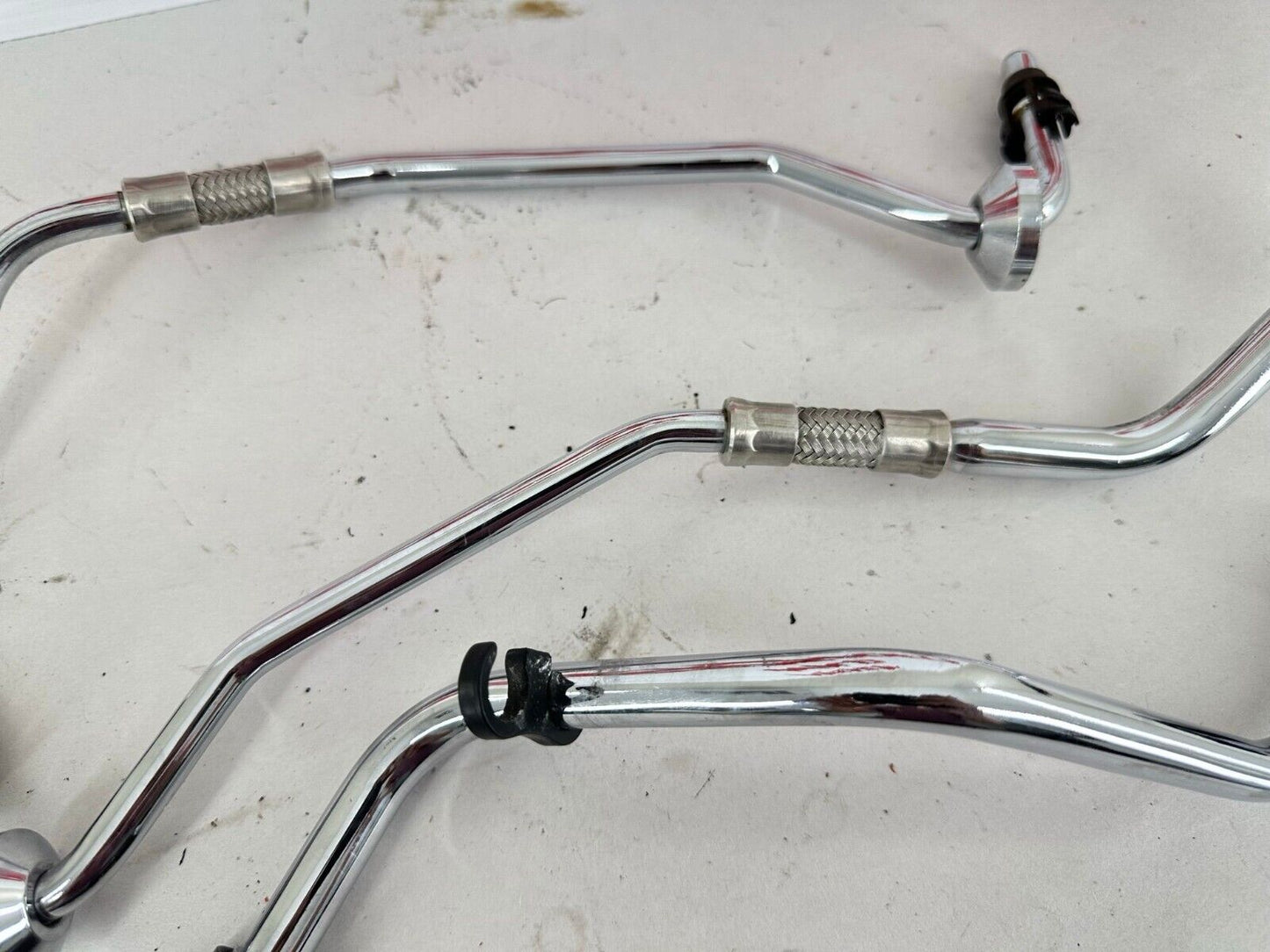 2003 HARLEY SOFTAIL Chrome Oil Tank Hard Lines Hose