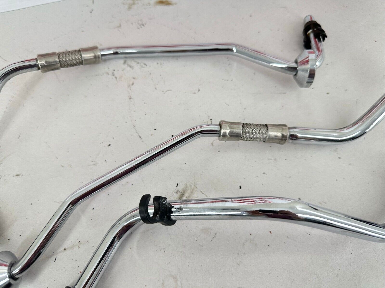 2003 HARLEY SOFTAIL Chrome Oil Tank Hard Lines Hose