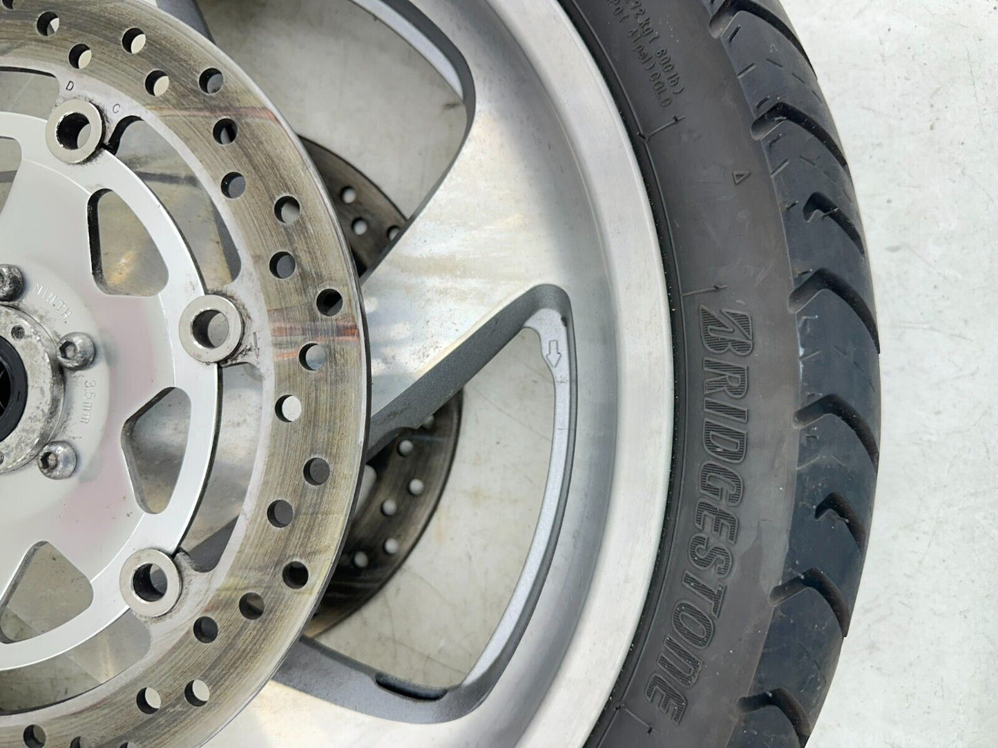 2004 Honda Goldwing GL1800 18" Front Wheel Rim Tire + Brake Rotors