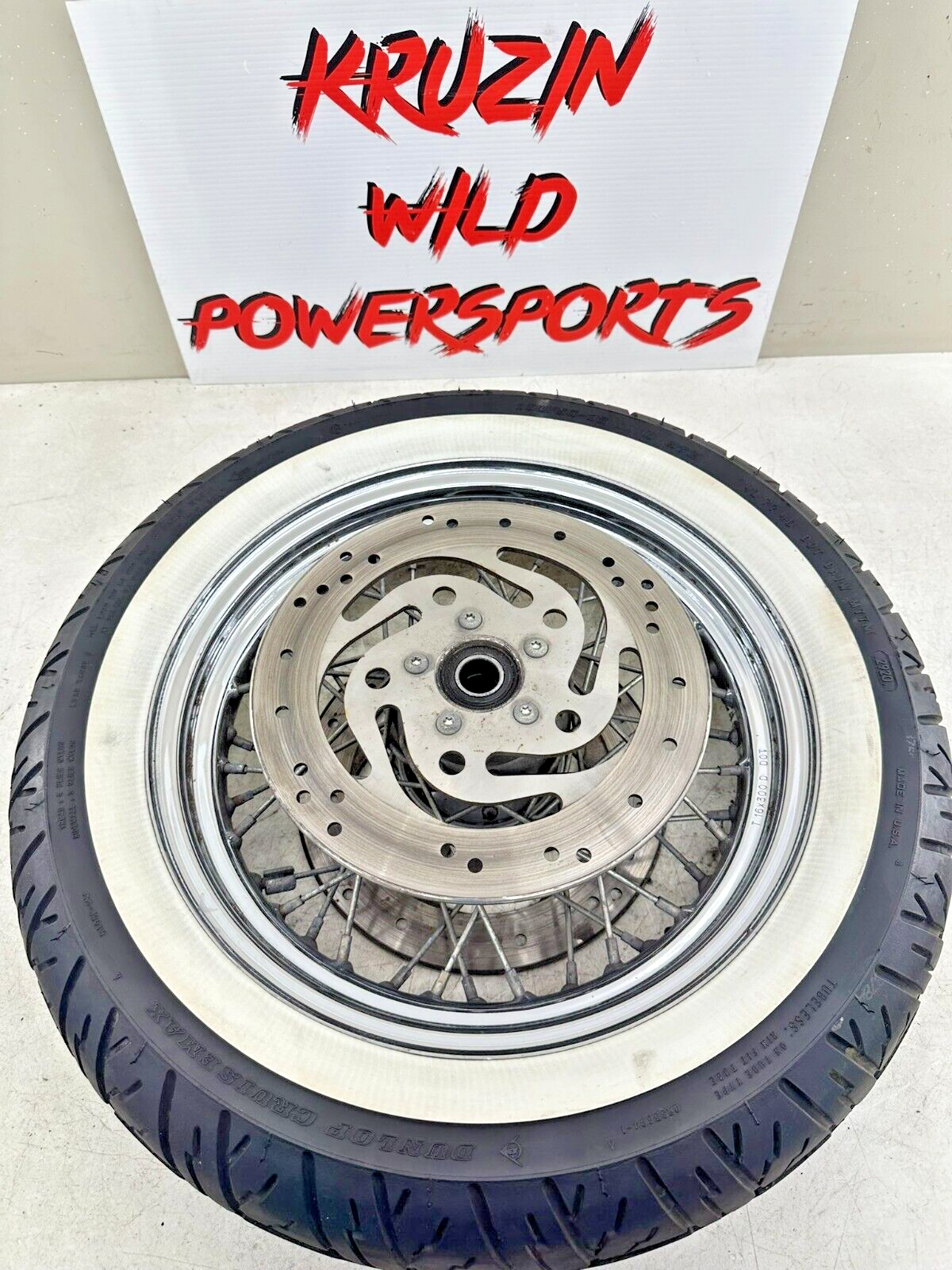 2003 HARLEY ELECTRA GLIDE classic 16x3 Front Wheel Rim Dunlop Tire Rotors