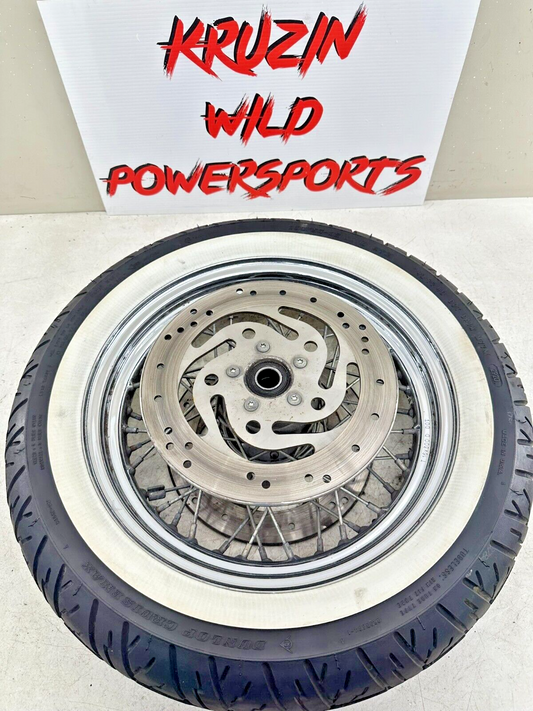 2003 HARLEY ELECTRA GLIDE classic 16x3 Front Wheel Rim Dunlop Tire Rotors