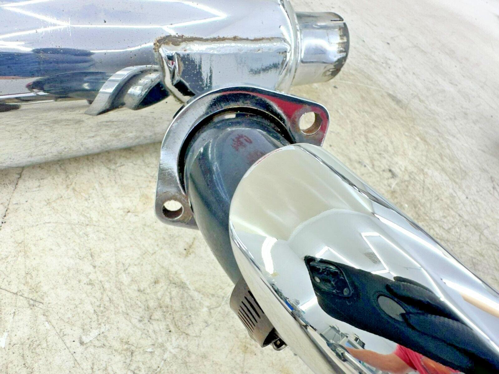 1995 HARLEY SOFTAIL Chrome Fish Tail Dual Exhaust System Header Muffler