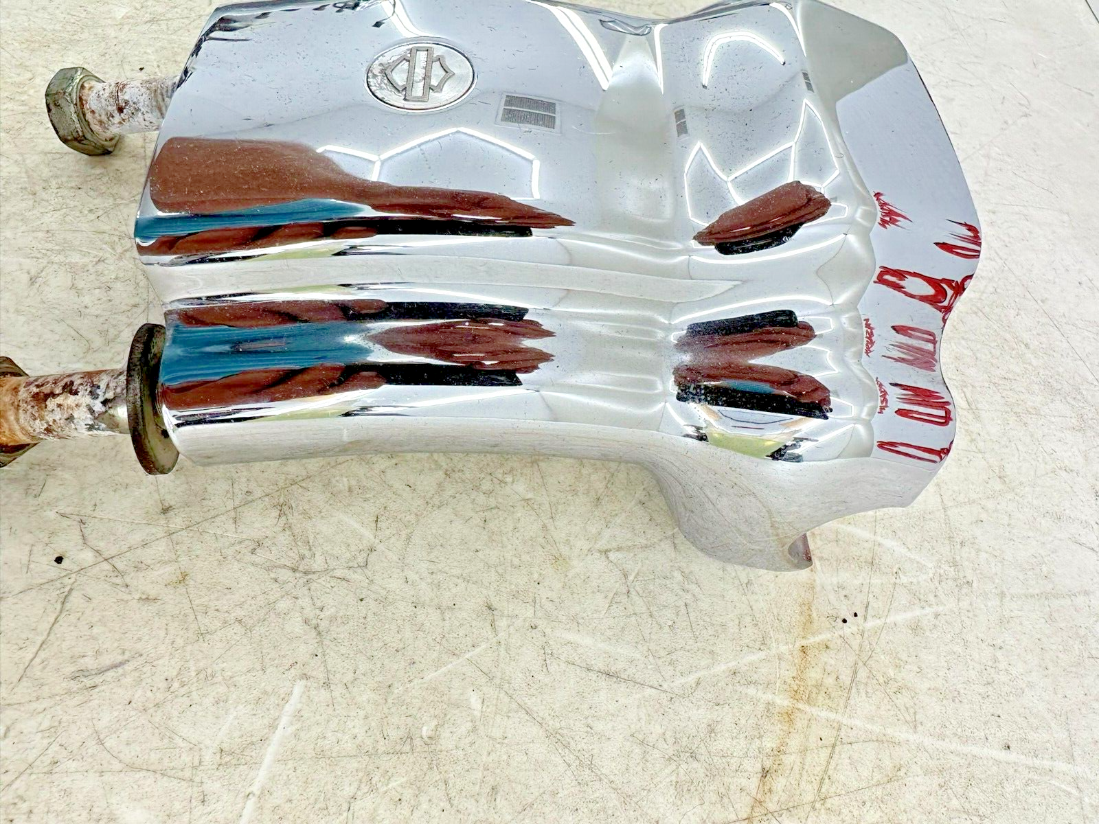 2004 UP HARLEY DAVIDSON SPORTSTER Chrome Handlebar Riser Clamp Risor Perch