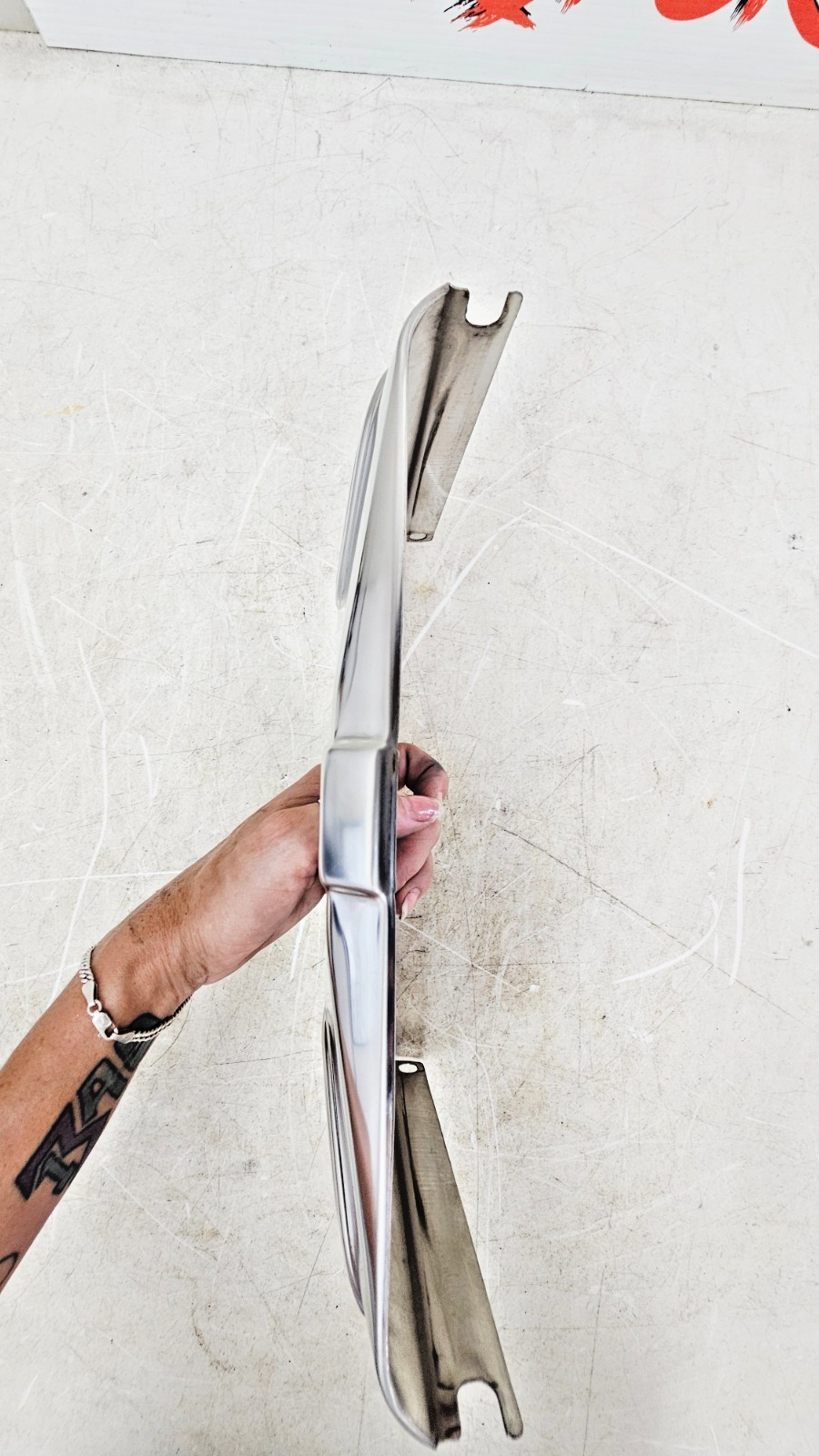 2002 HARLEY SOFTAIL Chrome Headlight Mount Bracket Cover Panel