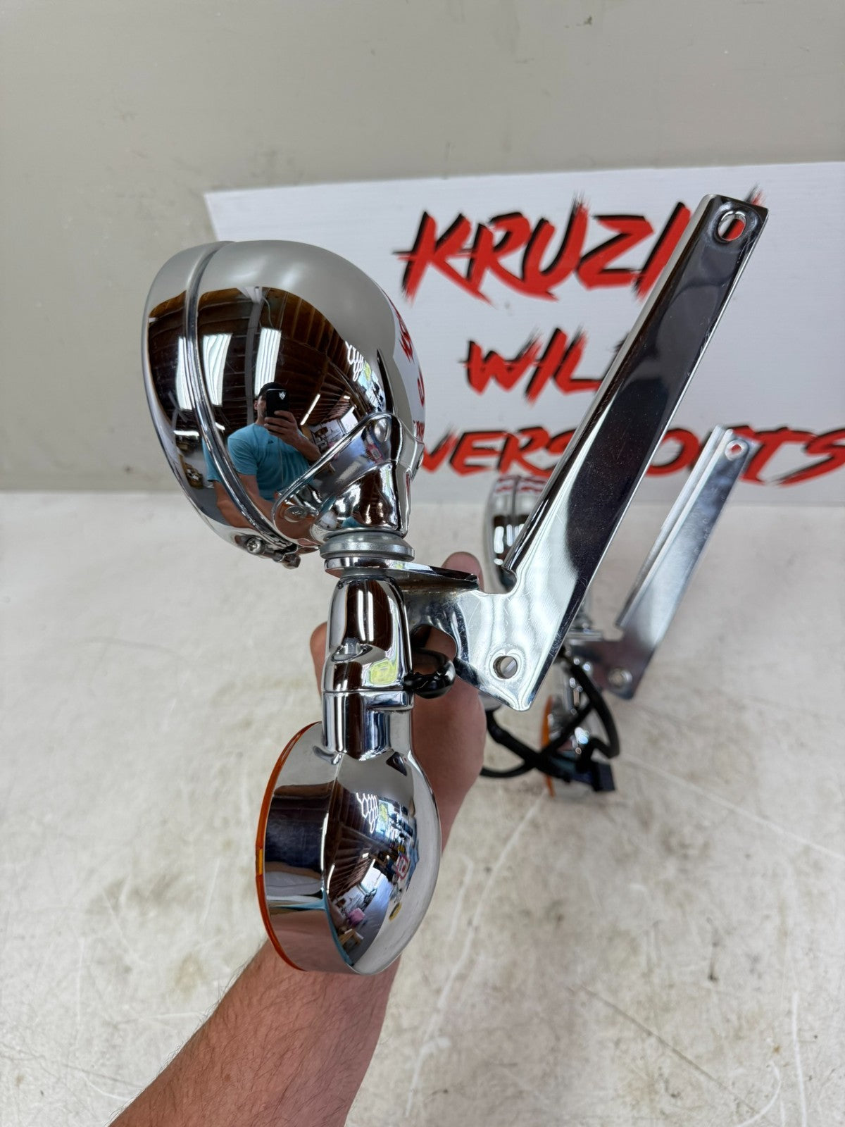 2002 HARLEY SOFTAIL OEM HD Chrome Fog Turn Signal Light Bar