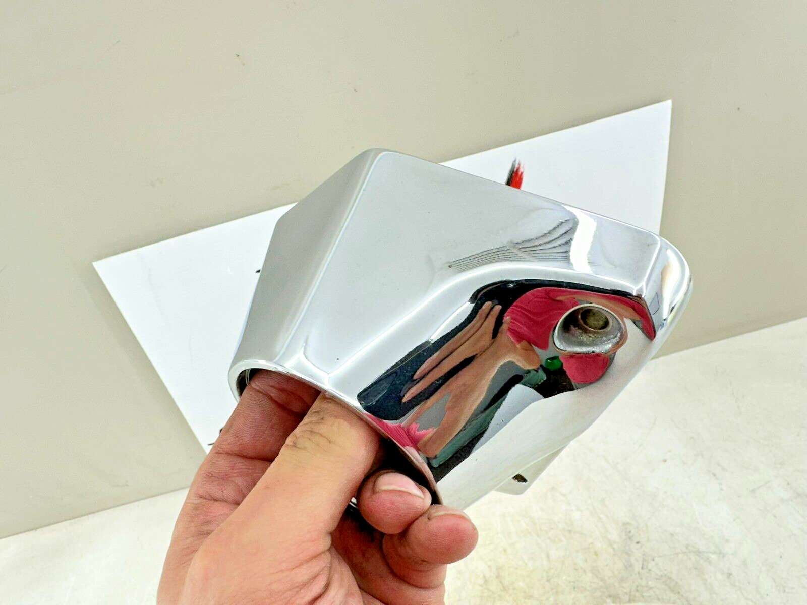 1995 HARLEY SOFTAIL Chrome Engine Motor Right Side Cam Nose Cone Cover 25266-93A