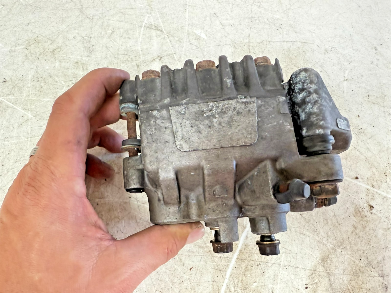 2002 Honda Goldwing GL1800 OEM Rear Brake Caliper + Mount Bracket