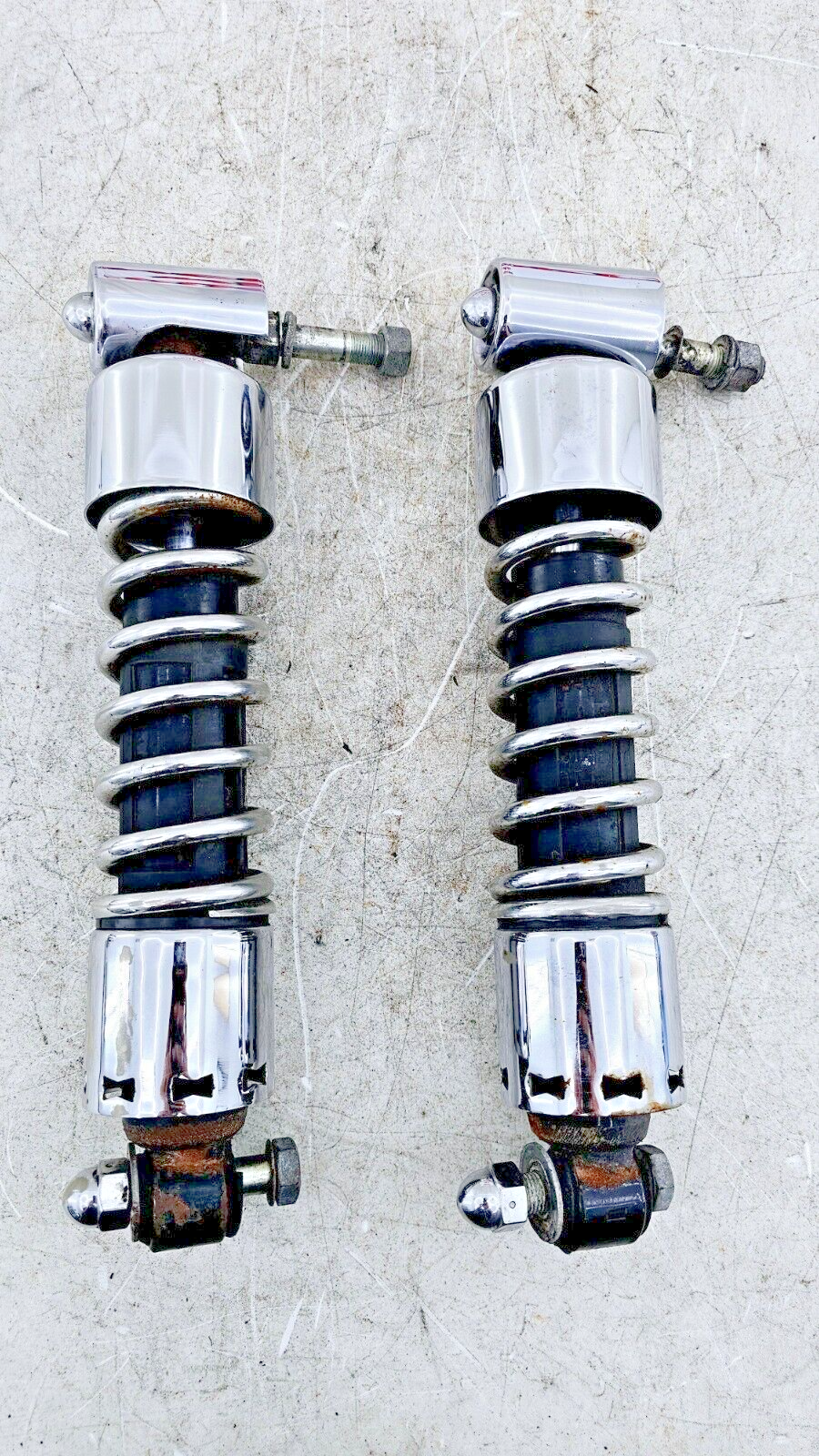1995 HARLEY DYNA CONVERTIBLE Chrome Rear Shocks Suspension OEM