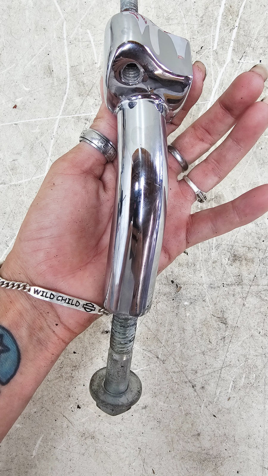 1997 HARLEY DYNA Chrome Pullback Handle Bar Riser