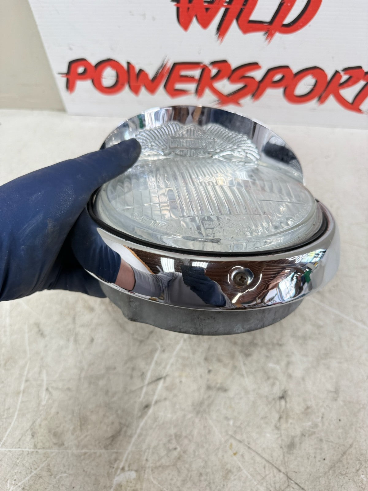 1995 HARLEY FLH ELECTRA GLIDE Headlight Head Light Lamp Housing Ring Visor