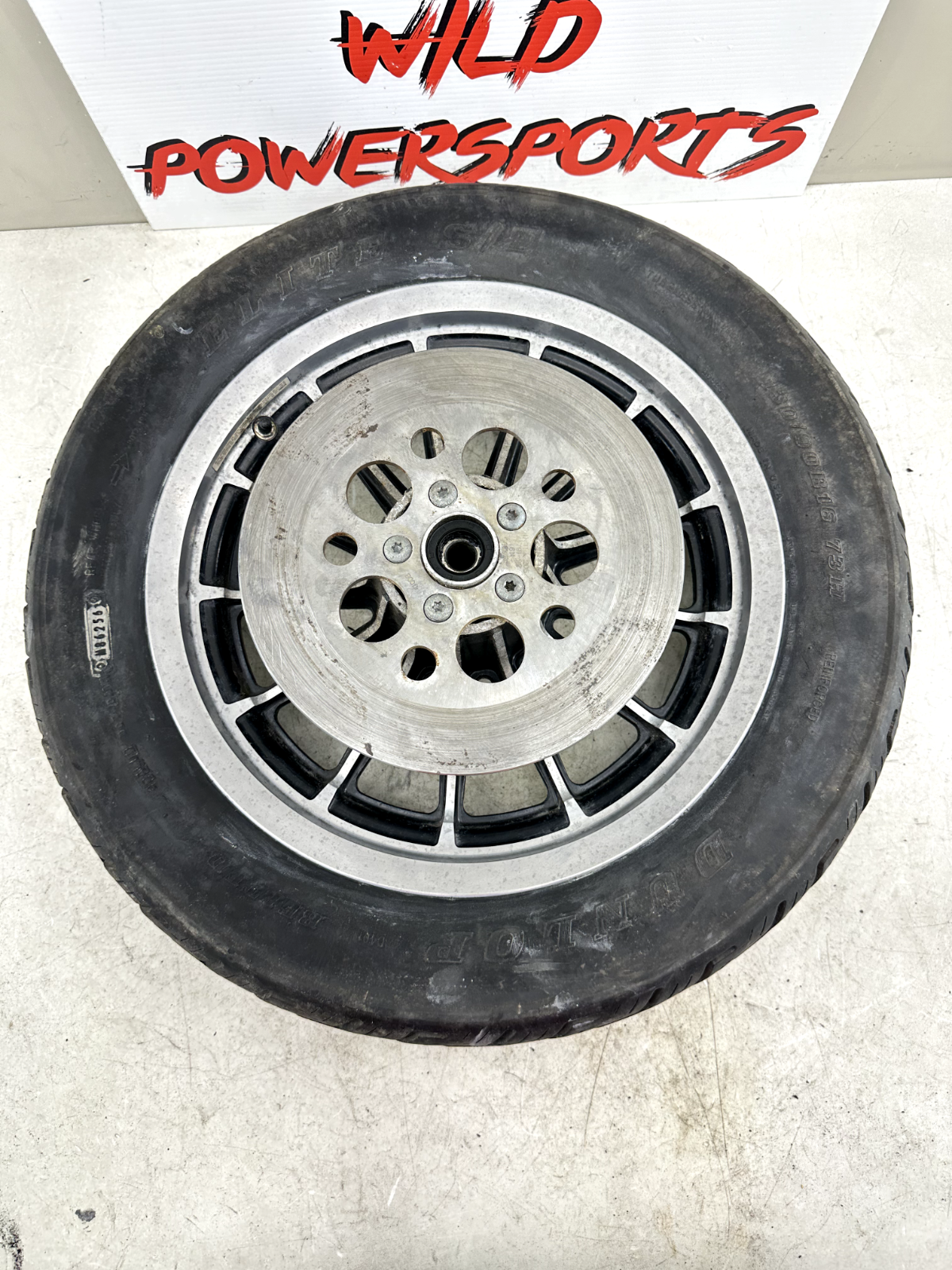 1997 HARLEY DYNA 13 Spoke 16" Rear Mag Wheel Rim + Rotor